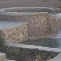 Round Spa With Glass Tile Round Spa With Glass Tile