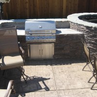Pool with sunken barbecue pit in Elk Grove