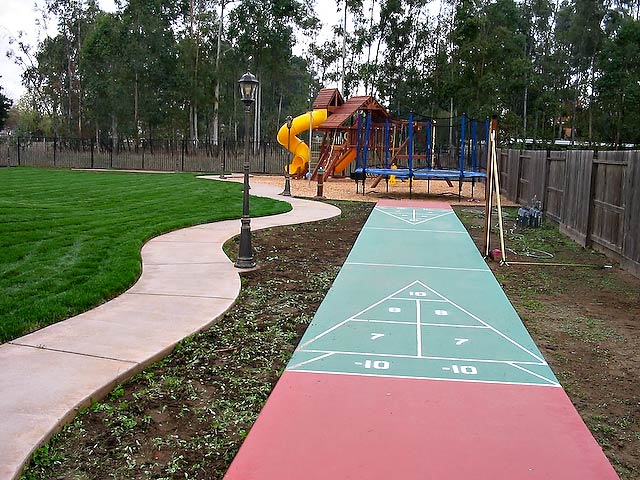 Outdoor shuffle board in Elk Grove, Ca